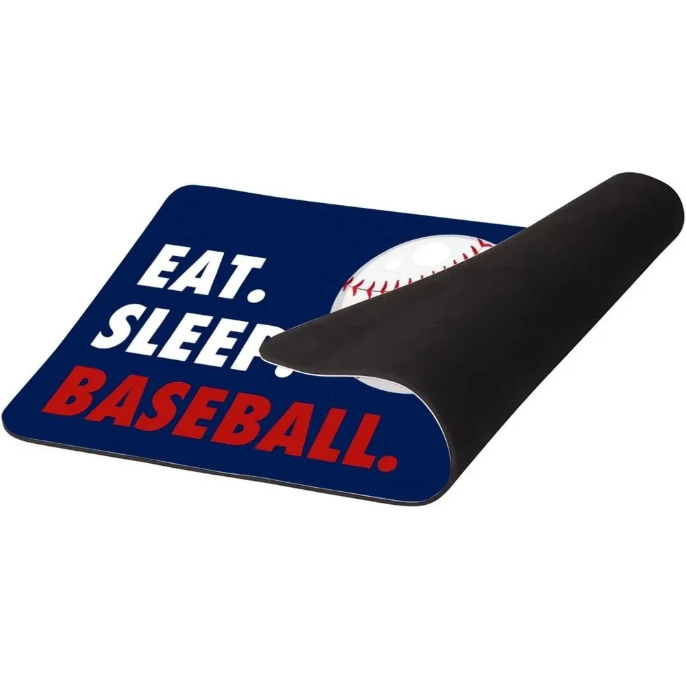 Eat Sleep Baseball Blue Red White Non Slip Bath Mat 24